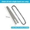 GIONAR 6 Inch Mini Chainsaw Chain Set, 5PCS Replacement Chain