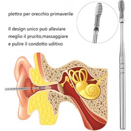 6-Piece Ear Wax Removal Set, Stainless Steel Ear Cleaning Tools with Storage Box, for Ear Cleaning of Adults and Children (Yellow)