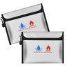 ZQZXD Fireproof Document Bag, 9 x 7 Inches Fireproof Wallet,