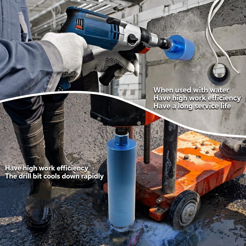 HBKEEN 1-3/4" Wet Diamond Core Drill Bits for Concrete with