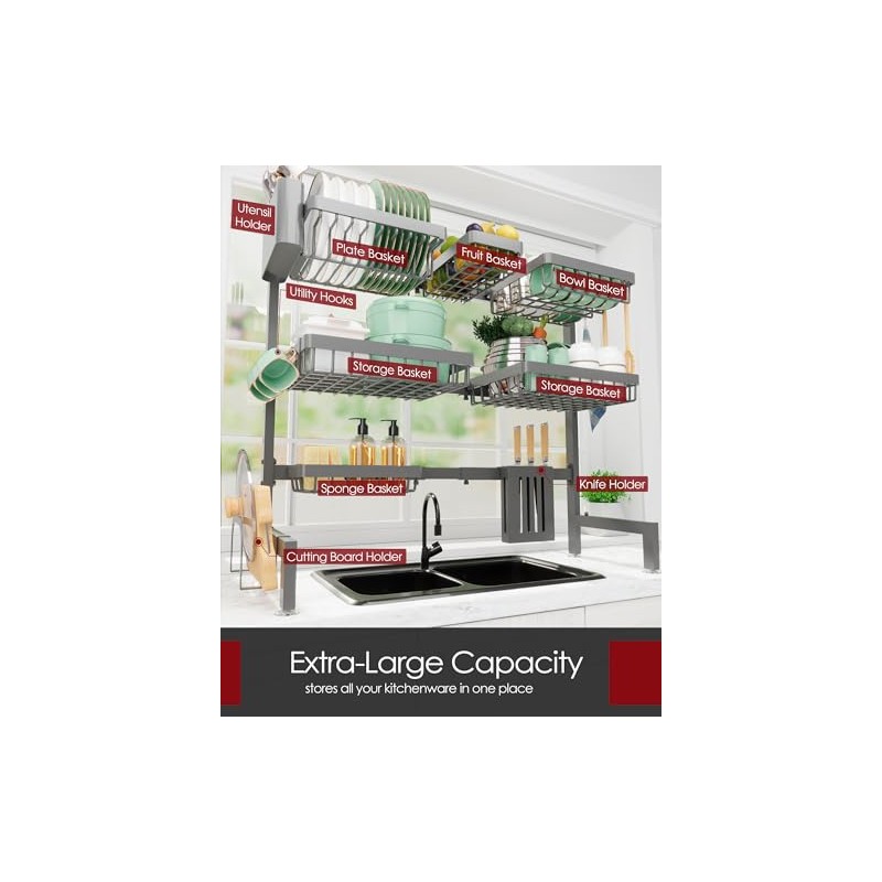 Sakugi Dish Drying Rack - Over The Sink Dish Drainer