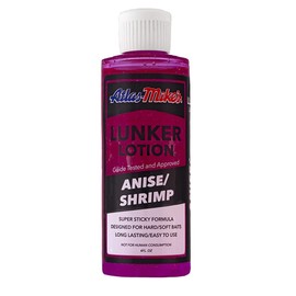 Atlas Mike's Shrimp Lunker Lotion Fish Attractant for Fishing Bait, Red, 4 Ounce