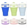 CL Taza Café Vaso Plegable De Silicon Con Tapa Y