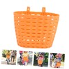 Outanaya 1Set Woven Scooter Basket Durable Plastic Bike Basket for