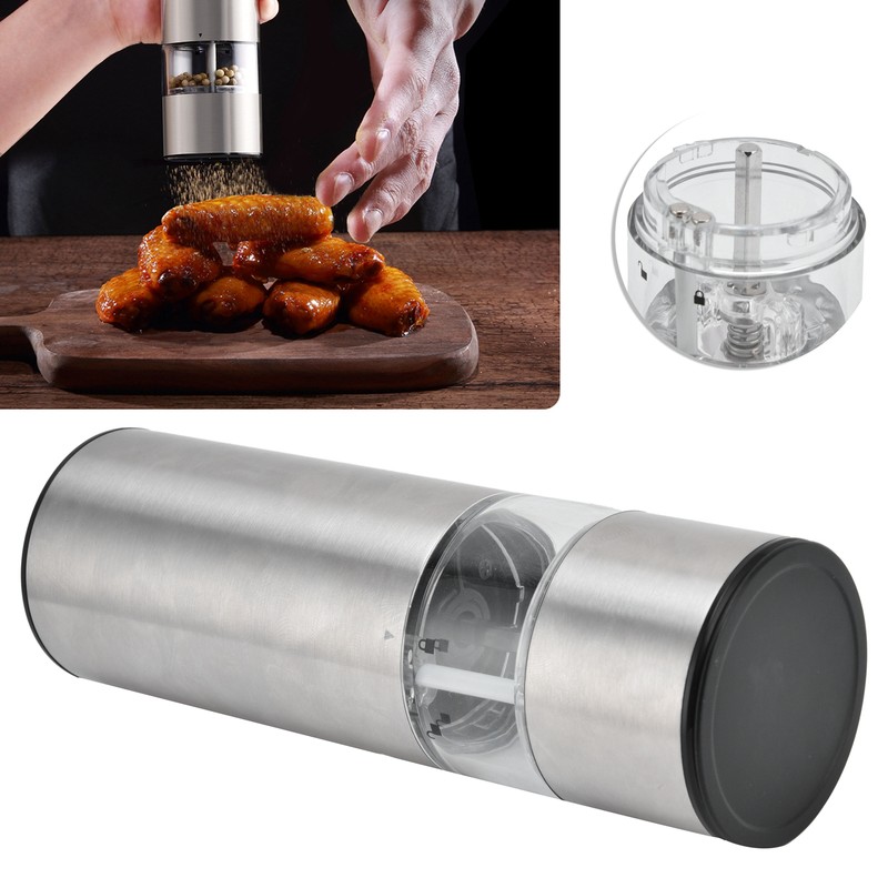 Grinder Stainless Steel Portable Electric Grinder Black Pepper Table Salt
