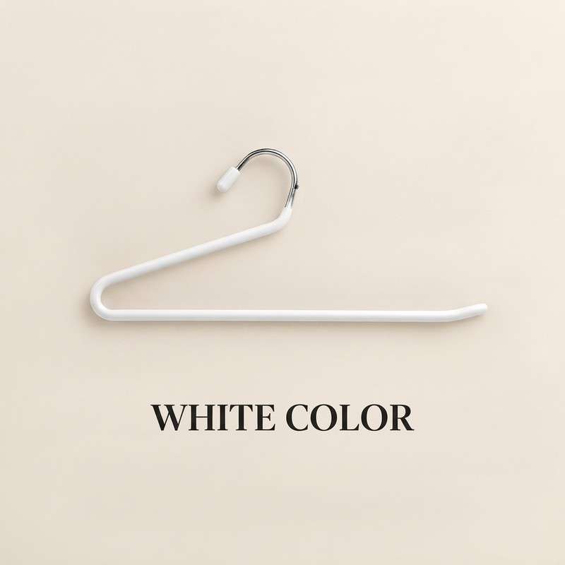 Pants Hangers 10 Pack, Space-Saving Open-End Metal Trouser Hangers with