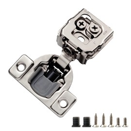 STIANC 10 Pack 1 Inch Overlay 3D Soft Close Hinges for Face Frame Kitchen Cabinet, 3 Way Adjustability, Quiet Self-Closing Door, 105 Degree