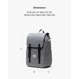 Herschel Supply Co. Herschel Retreat Small Backpack, Raven Crosshatch, One Size