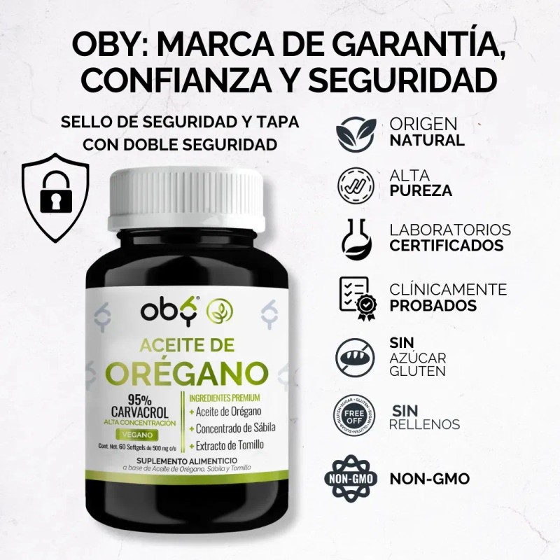 Aceite Oregano Carvacrol Sábila Tomillo Oil Candida Cleanse 100 Natural