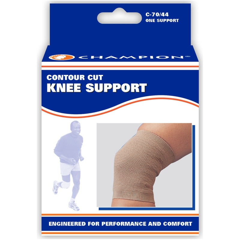 CHAMPION C-70 Contour Cut Knee Support, Beige, Large