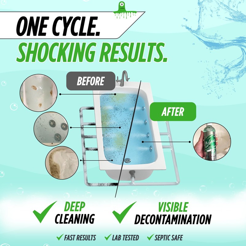 Oh Yuk Jetted Tub Cleaner for Jacuzzis, Bathtubs, Whirlpools, The