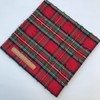 Tassalled Red Plaid Fabric 100% Cotton for Festive Christmas Decorations