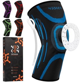 Knee Support – Compression Brace for Men & Women, Elastic Sleeve for Meniscus, Joint Pain, Patella & Ligament Damage, Sports Stabilizer for Enhanced Support & Recovery (Blue, M)