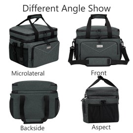 BAVGRED Insulated Lunch Bag for Men/Women-Large Adult Lunch Box-Leakproof Soft Warmer/Cooler Work Tote with Adjustable Shoulder Strap Darkgreen