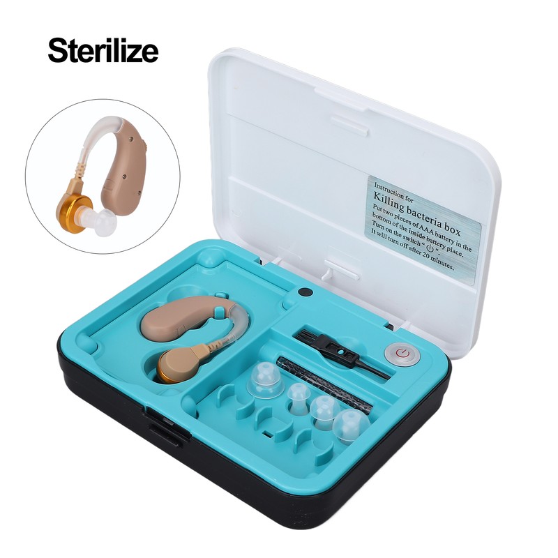 Hearing Aid Earphone Amplifier with Sterilization Box Noise Reduction Ear