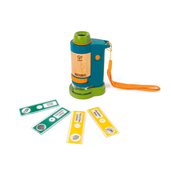 Hape Nature Fun Portable Microscope for Discovering Made of Bamboo