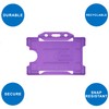 Identity-Plus: Purple Rigid Open Faced Landscape ID Card Badge Pass