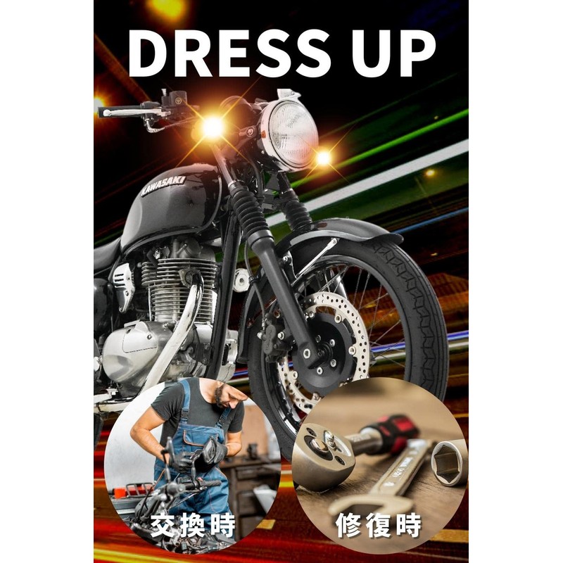 Asula Project Kawasaki Type Motorcycle Universal Turn Signal for Varios,