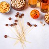 Aodaer 100 Pieces Basketball Bamboo Cocktail Picks 4.7 Inch Decorative