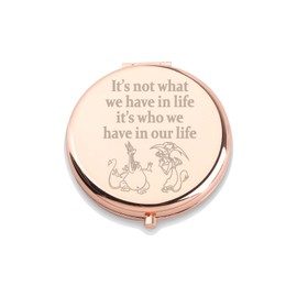 WUSUANED Hercules Makeup Mirror It Not What We Have in Life It Who We Have in Our Life Mirror Movie Fan Gift Pain and Panic Gift Hercules Lover Gift (Hercules Makeup Mirror)
