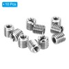PATIKIL 10pcs M8*1.25 Male M4*0.7 Female Thread Adapter Sleeve Reducer