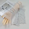 Gloritmo Women's Long Fingerless Sheer Gloves Rhinestone Elbow Length Mesh