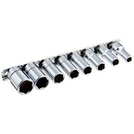 Yamashita Giken Co., Ltd. Kohken 3/8 (9.5 mm) SQ. 6-Sided Semi-Deep Socket Rail Set, 8 Piece Set RS3300X/8