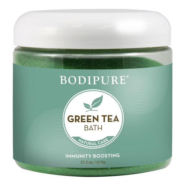 BODIPURE Green Tea Body Bath - Rich in Antioxidants, and Healing Properties of Green Tea to Cleanse, and Refresh Skin - Great for Professional Use, 21.5 Ounce