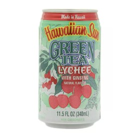 Hawaiian Sun Drink Juice Green Tea Lychee 11.5oz Can 6-Pack x1