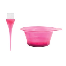 MayaBeauty Tint Bowl Set Tranlucent Pink, Tint bowl with brush, Color: Tranlucent Pink, Dying Hair Kit,