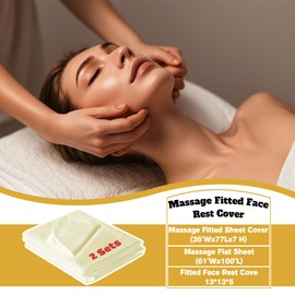 2 Sets Microfiber Massage Table Sheets, 3 Piece Reusable Massage Bed Cover Per Set, Lash Bed Cover Soft, Light-Weight, Stain & Wrinkle Resistant for Spa Beauty Tattoos