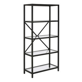 Etta 63'' Tall Rectangular Bookcase in Blackened Bronze