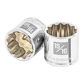 Truper D-3830, Dado de 12 puntas std, 15/16", cuadro 3/8"