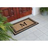 First Impressions Markham Border Double Door, Doormat, Monogrammed M, X-Large