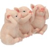 Nemesis Now Three Wise Pigs Figurine 11cm Pink