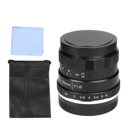 NEWYI 50mm F1.8 M4/3 Mount Large Aperture Portrait Manual Lens for Olympus EM5 Mark II