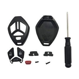 J-ACCES Replacement Key Fob Cover Case Shell Fit for Mitsubishi Eclipse Lancer Endeavor Galant Outlander 4 Buttons Keyless Entry Remote Car Key Fob Cover Housing with Button Pad and Screwdriver (1)