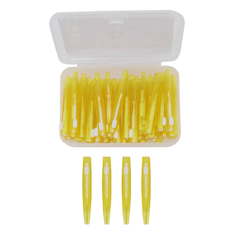 60Pcs Interdental Brush Practical Slim Braces Cleaner with PP Handle