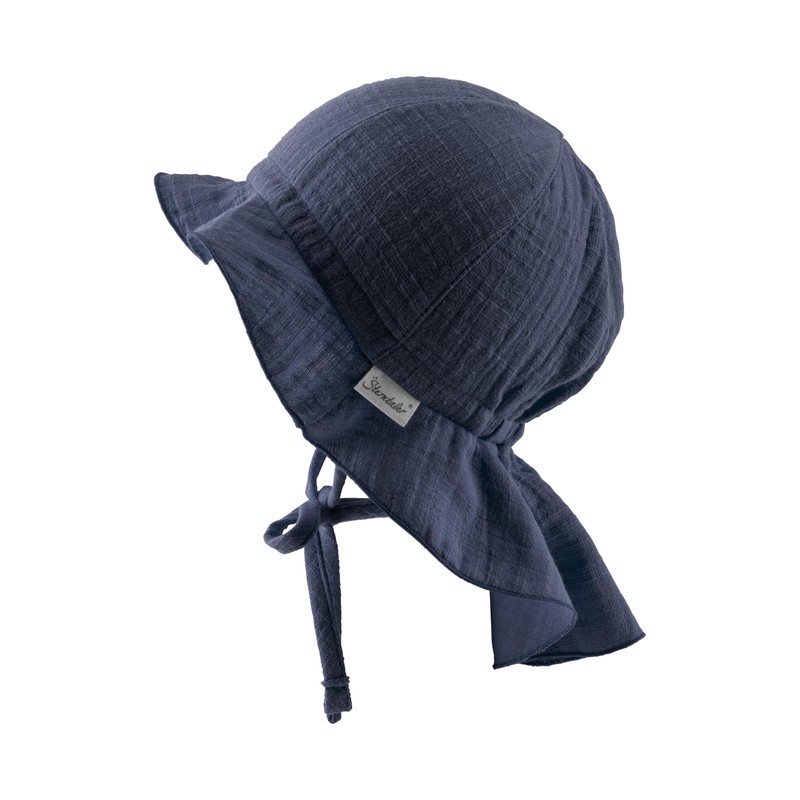 Sterntaler Unisex Children's Cotton Muslin with Tie Strap Sun Hat,