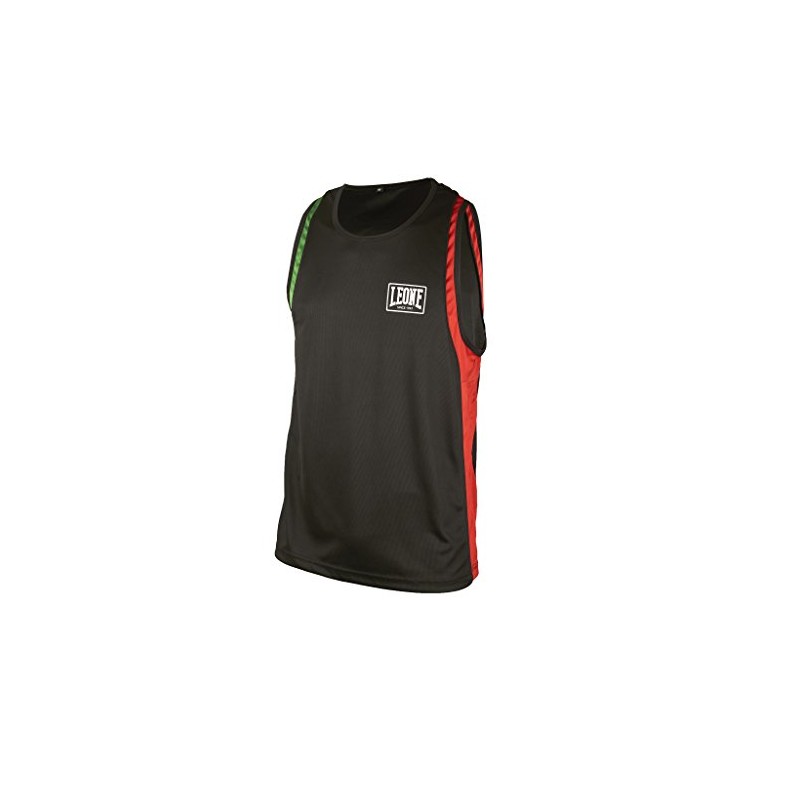 LEONE 1947, Canottiera Boxe, Unisex – Adulto, Nero, L, AB721