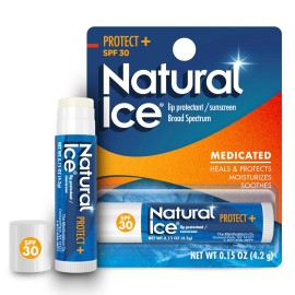 Natural Ice Mentholatum Natural Ice Sport Lip Balm SPF 30 Pack of 12 Moisturizing Tubes