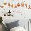 WINDVALE Christmas Wall Decals Xmas Wall Stickers Gingerbread & Snowman