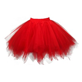 Women's Fancy Dress 80s Puffy Tulle Skirt / Petticoat / Tutu - Petticoat S-L