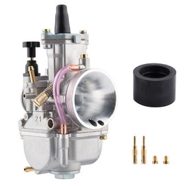 QXOPRM PWK Carburetor 21mm Carb with Carb Jets for 50cc-100cc 2T/4T Engine Motorcycle Dirt Pit Bike ATV Scooter Quad