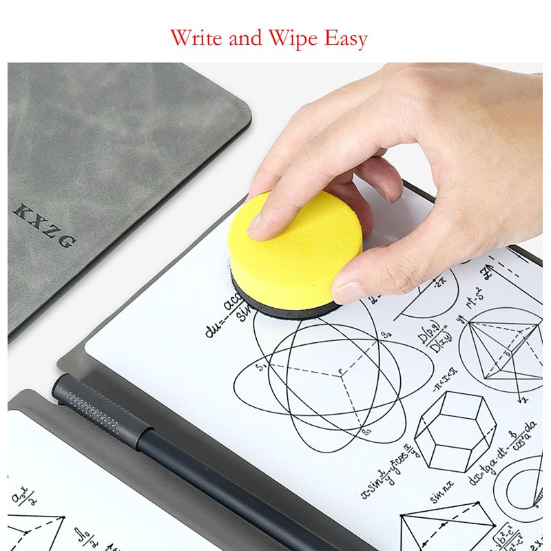 YIKANGHENG Wipeable Notebook with a Wipeable Pen and Rag, 9