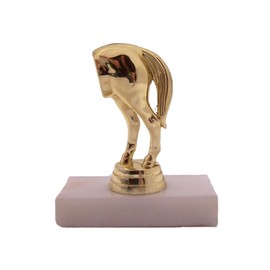 Gold Toned Participation Trophy, Horseshit Horse's Rear Statue Award, Funny Gag Gift, 4 1/2 Inch