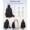 Sling Backpack bag for Men, Black Mini Anti Theft One