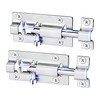 2 Pack 3" Chrome Slide Door Bolts, Stainless Steel Barrel