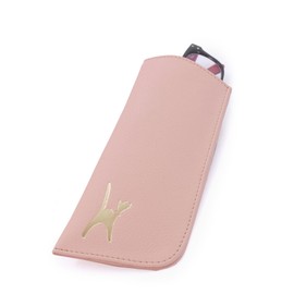 Catwalk Collection Handbags - Women's Leather Glasses Case Soft - Sunglasses Case Small - Glasses Bag with Gift Box - IRIS, pink rfid