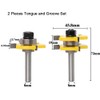 Asnomy, 3 Pieces 8mm Router Bit Set 45 Degree Cutting